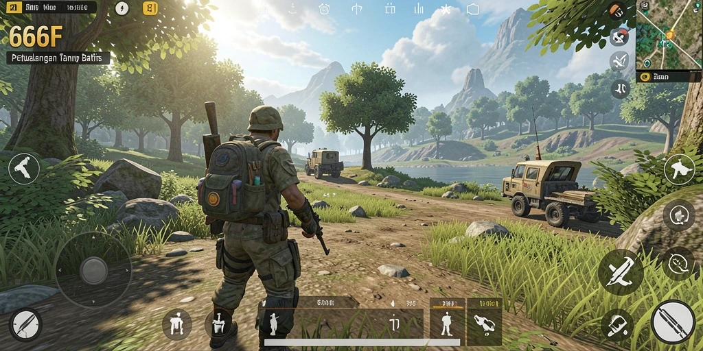 Gameplay seru di dunia terbuka yang luas dan interaktif.