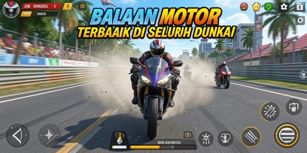 Gameplay seru dan mendebarkan dari balapan motor 9WIN.