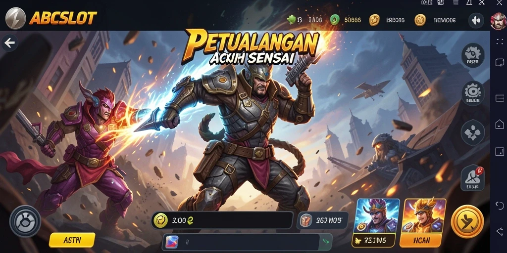 ABCSLOT menampilkan aksi seru dalam gameplay yang intens.
