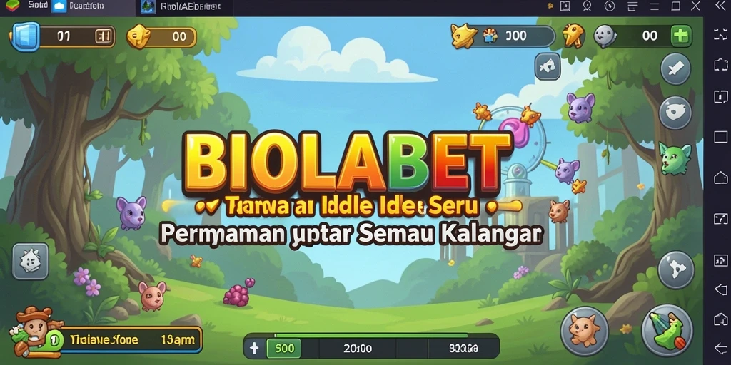 Tampilan gameplay seru dan karakter menarik di BIOLABET.