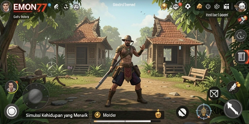 Tampilan gameplay EMON77 yang realistis dan menarik.