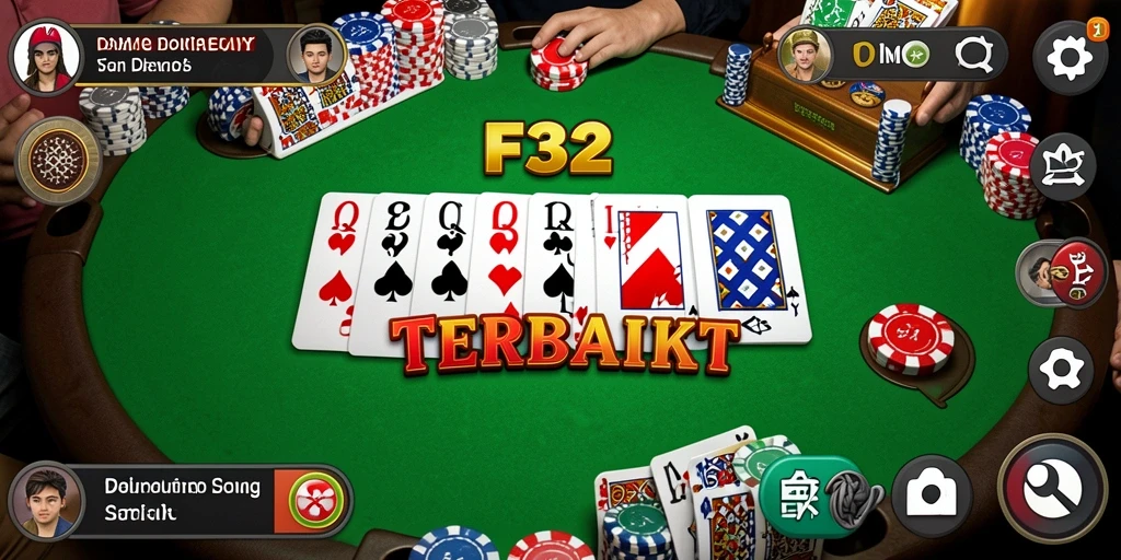 Screenshot F32 menampilkan gameplay menarik permainan Domino.