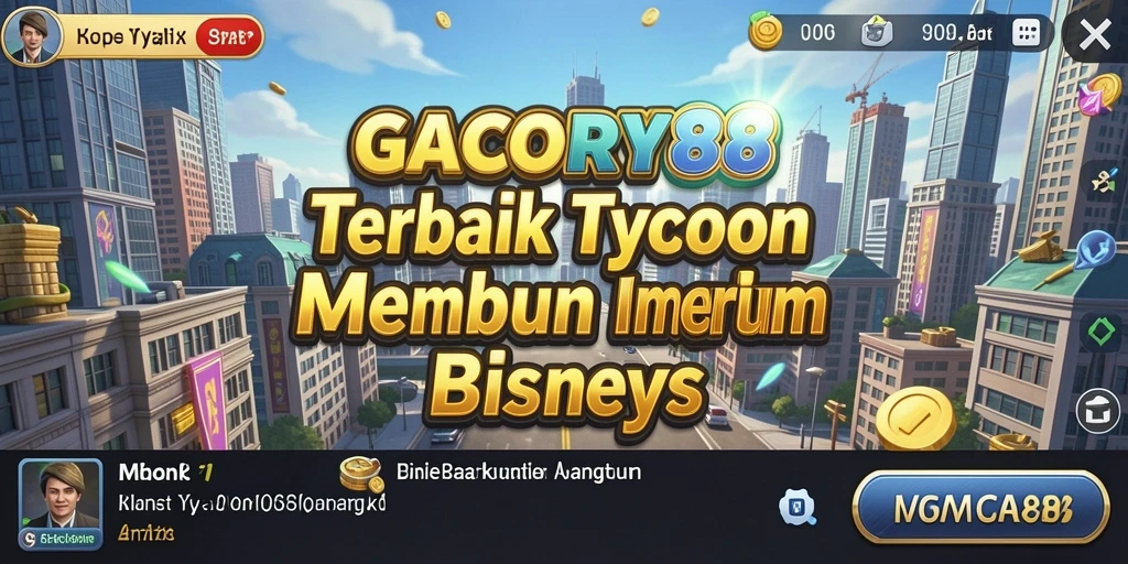Screenshot gameplay GACOR88 menampilkan aktivitas bisnis yang dinamis.
