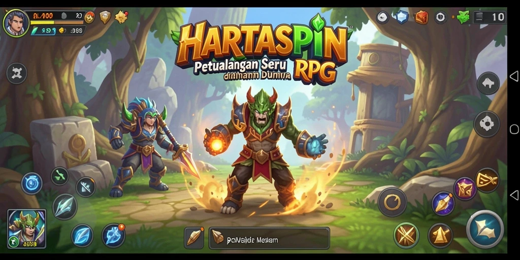 Tampilan gameplay HARTASPIN yang memukau dan penuh aksi.