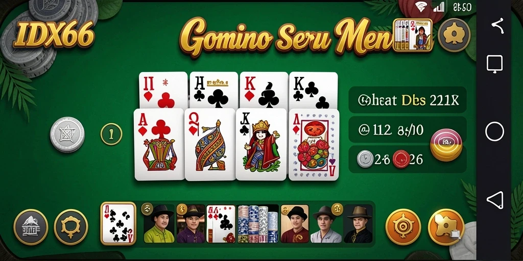 Screenshot gameplay IDX66 menampilkan aksi domino yang seru.