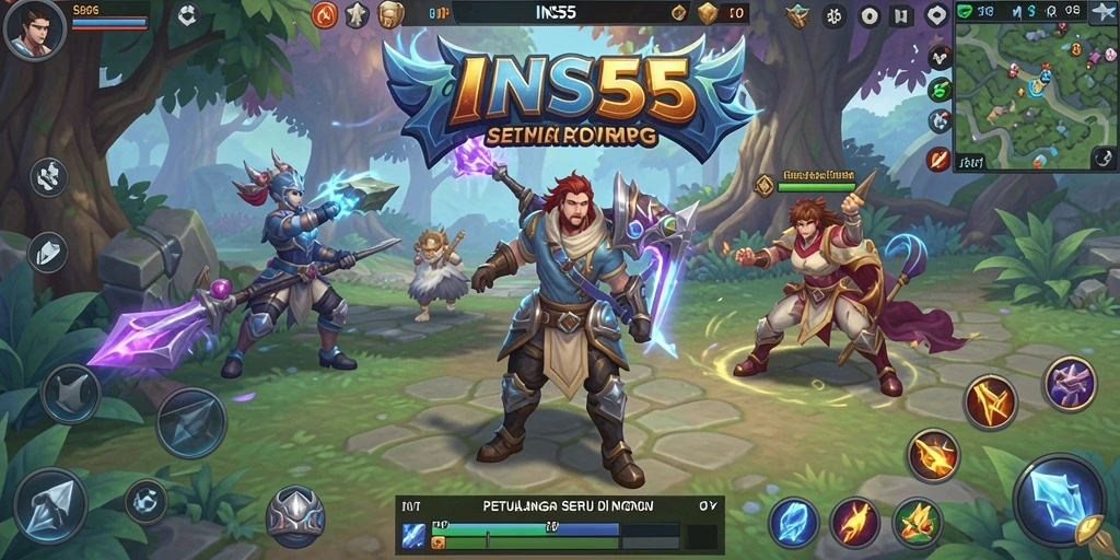 Menampilkan momen seru dari gameplay MMORPG di INS55.