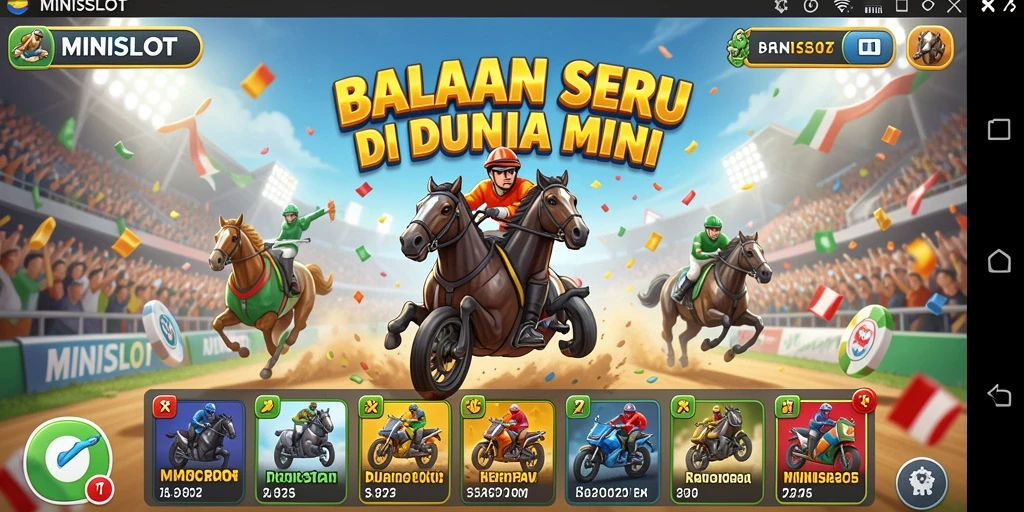 Tampilan menakjubkan dari gameplay Racing di MINISLOT.