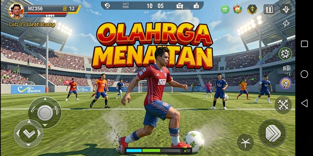 Gameplay MZ356 menampilkan aksi olahraga seru dan kompetitif.