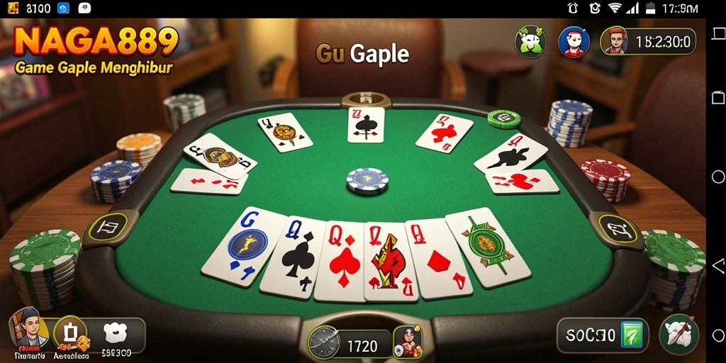 Screenshot gameplay NAGA889 yang menunjukkan keseruan permainan Gaple.