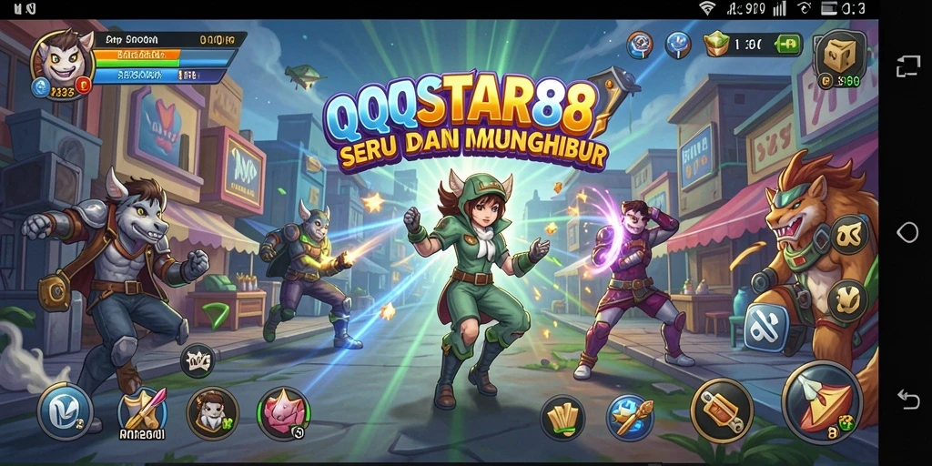 Tangkapan layar gameplay QQSTAR88 yang mengasyikkan dan penuh warna.