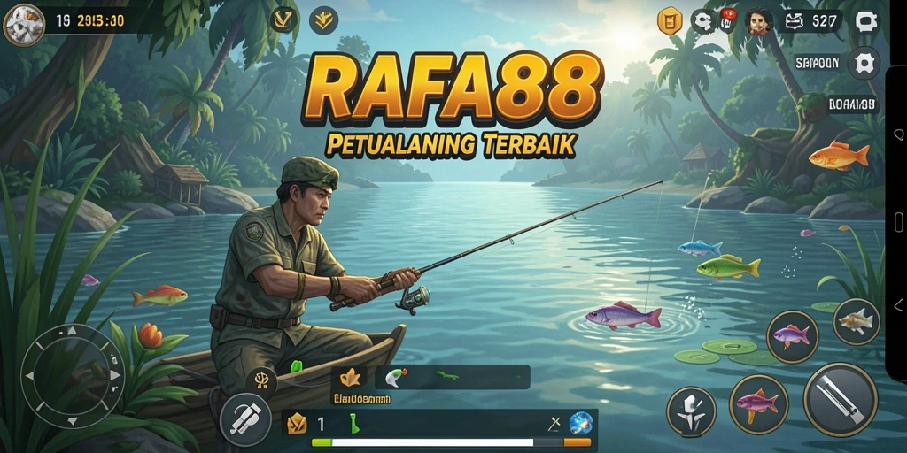 Tampilan gameplay menarik di RAFA88 saat menangkap ikan.