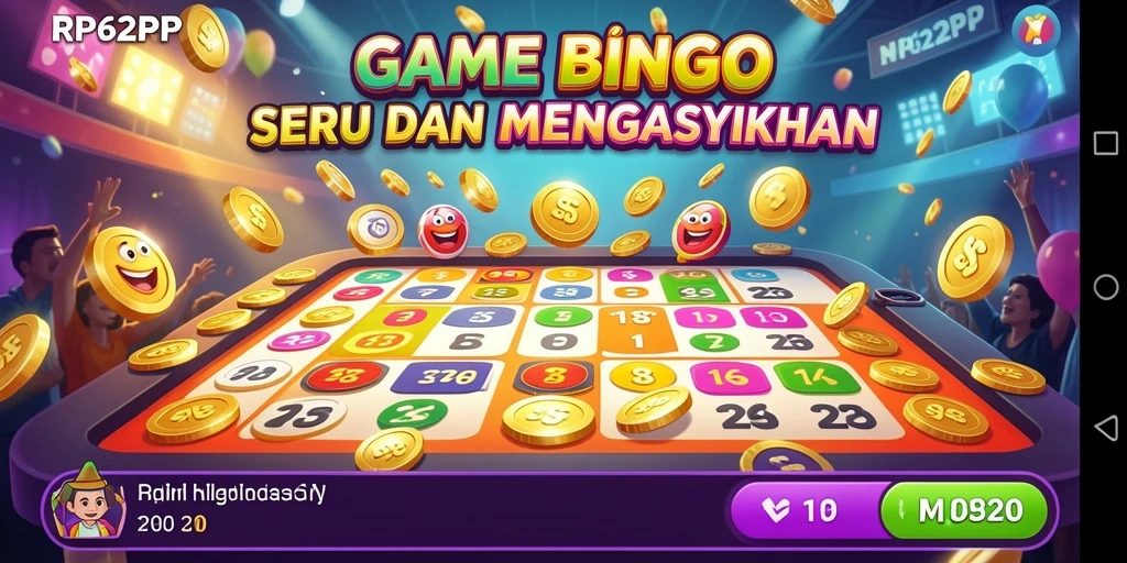 Gameplay seru RP62RP dengan berbagai jenis kartu Bingo.