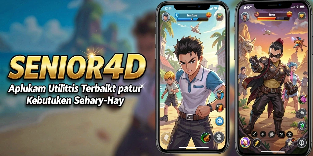Screenshot SENIOR4D menampilkan antarmuka pengguna yang sederhana dan efektif.
