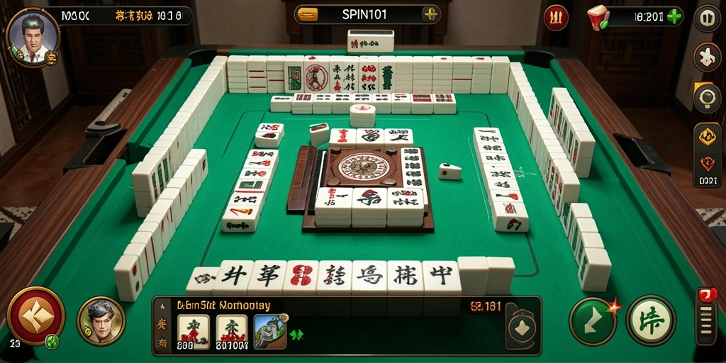 Tampilan gameplay SPIN101 yang menarik dan seru dalam permainan Mahjong.