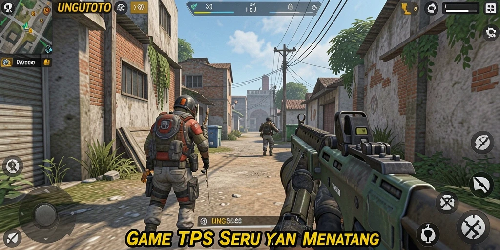 Screenshot gameplay UNGUTOTO yang menegangkan dan penuh aksi.